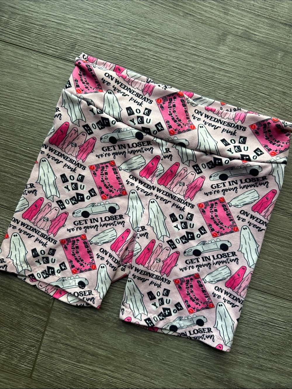 Halloween Mean Girls Theme Haunting Get in Loser Graphic Girls Shorts 5T